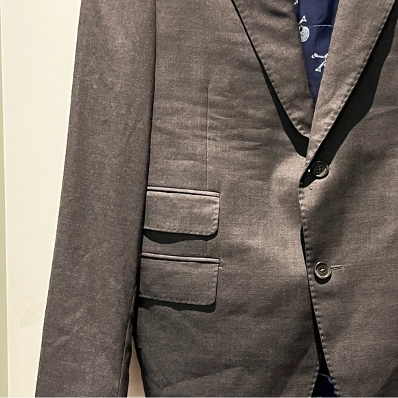 Bespoke Tailored Samuelson Superfine Wool Grey Blazer with Skill Lining - Picture 5 of 14